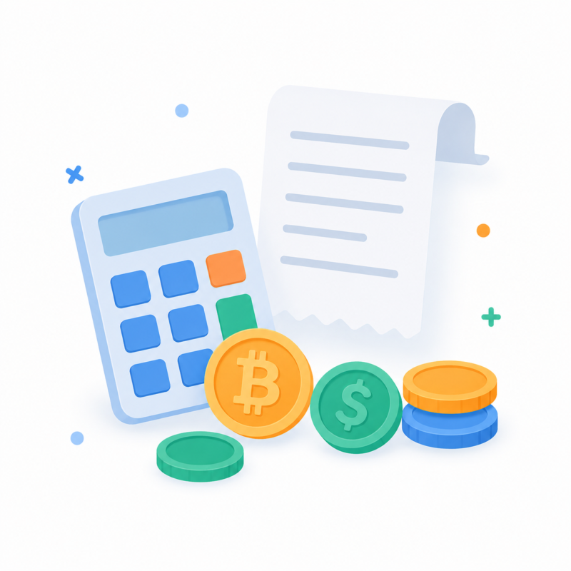 仮想通貨デビットカードの手数料シミュレーションイメージ